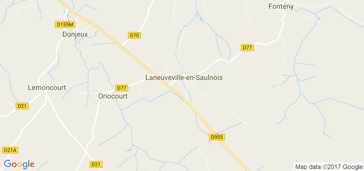 map de la ville de Laneuveville-en-Saulnois