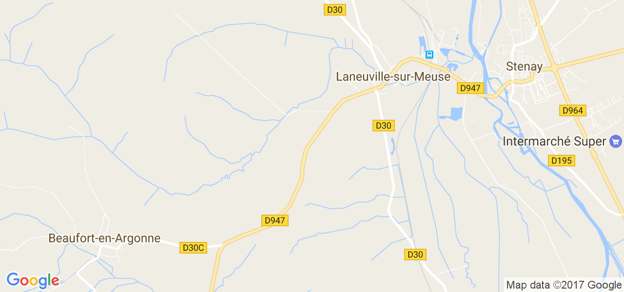 map de la ville de Laneuville-sur-Meuse