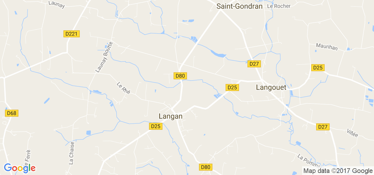 map de la ville de Langan