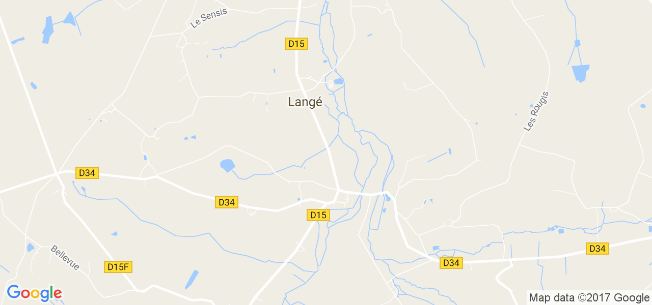 map de la ville de Langé