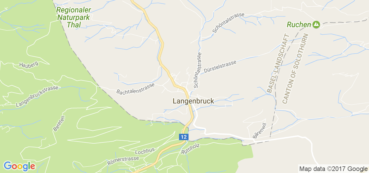 map de la ville de Langenbruck