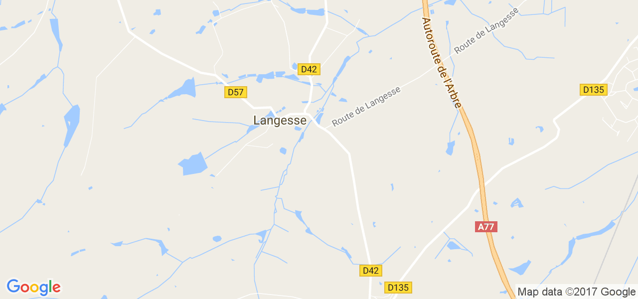 map de la ville de Langesse