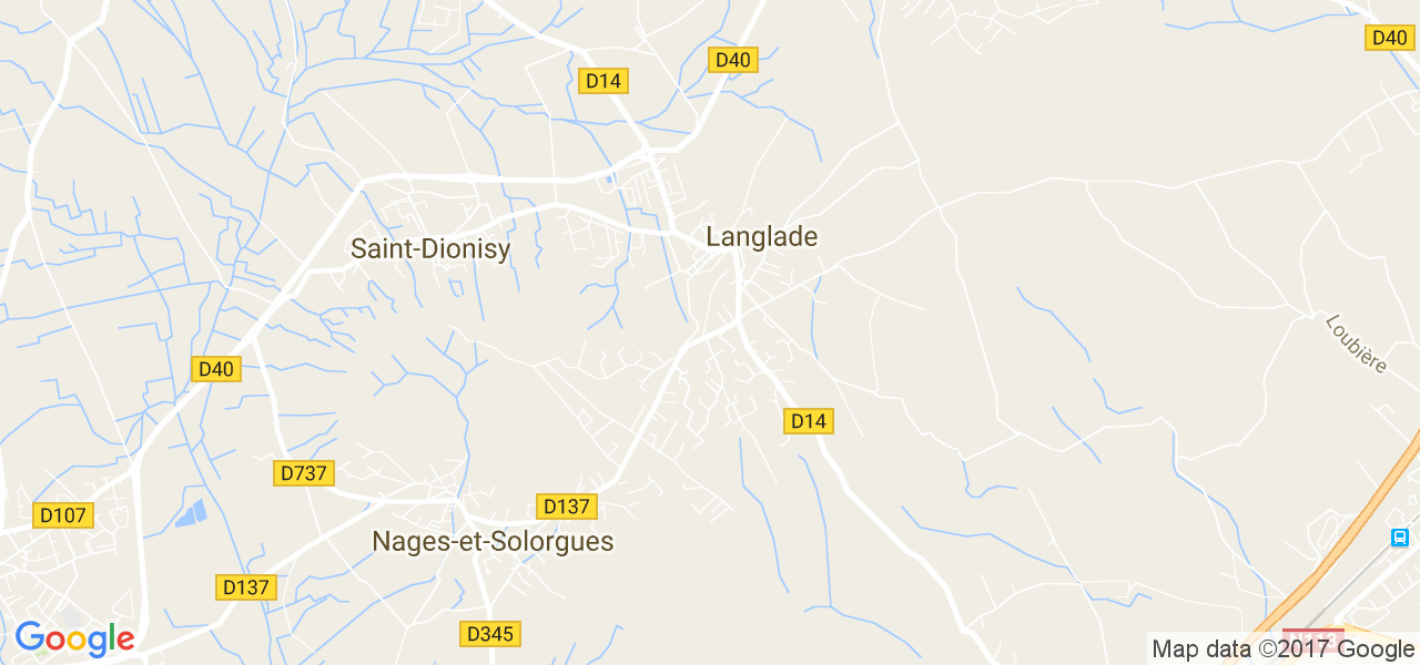 map de la ville de Langlade