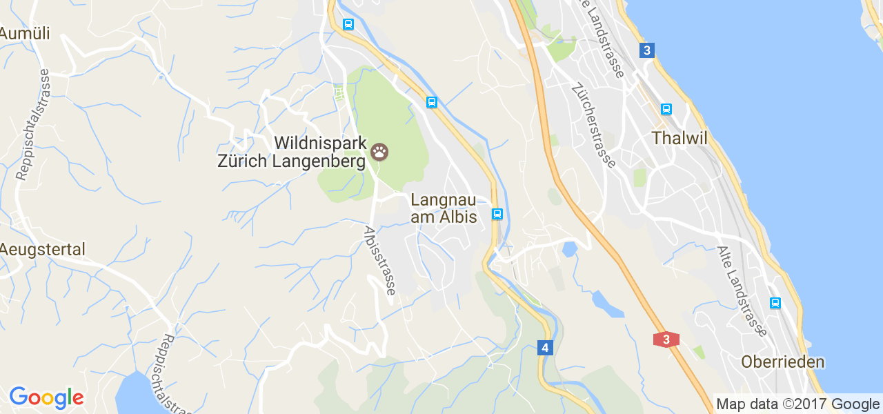 map de la ville de Langnau am Albis