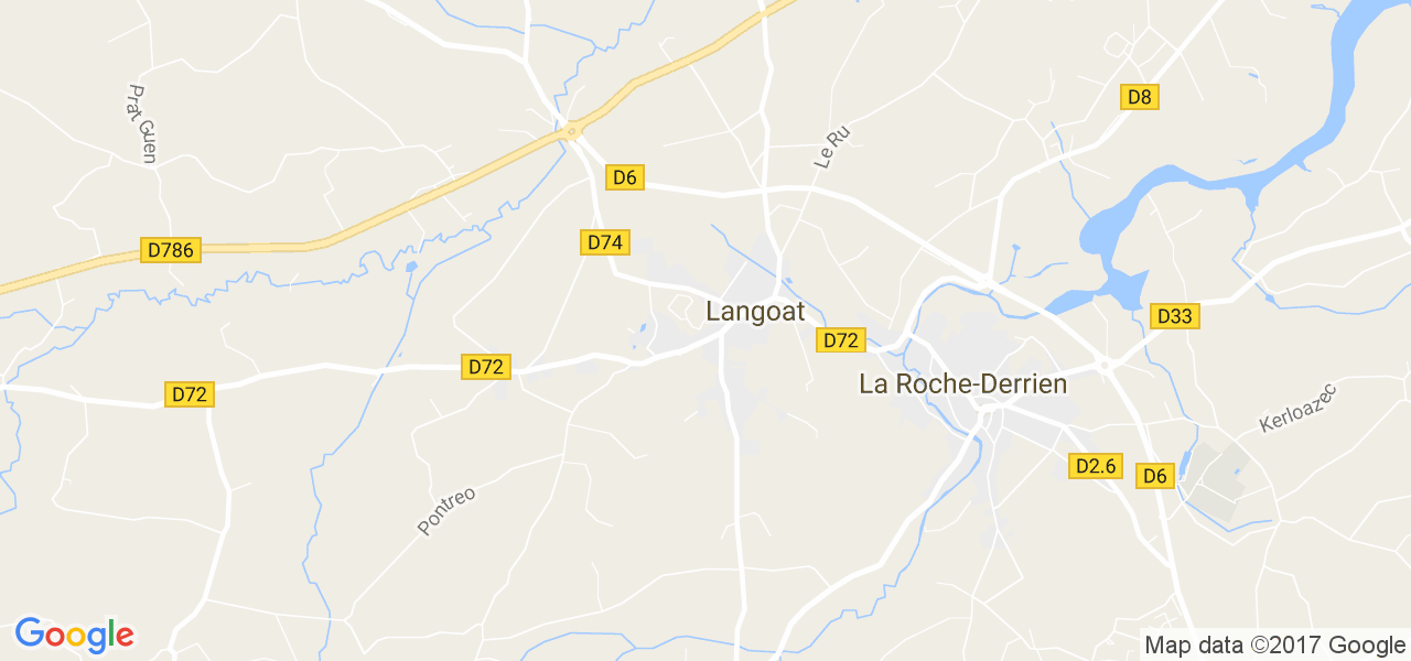 map de la ville de Langoat