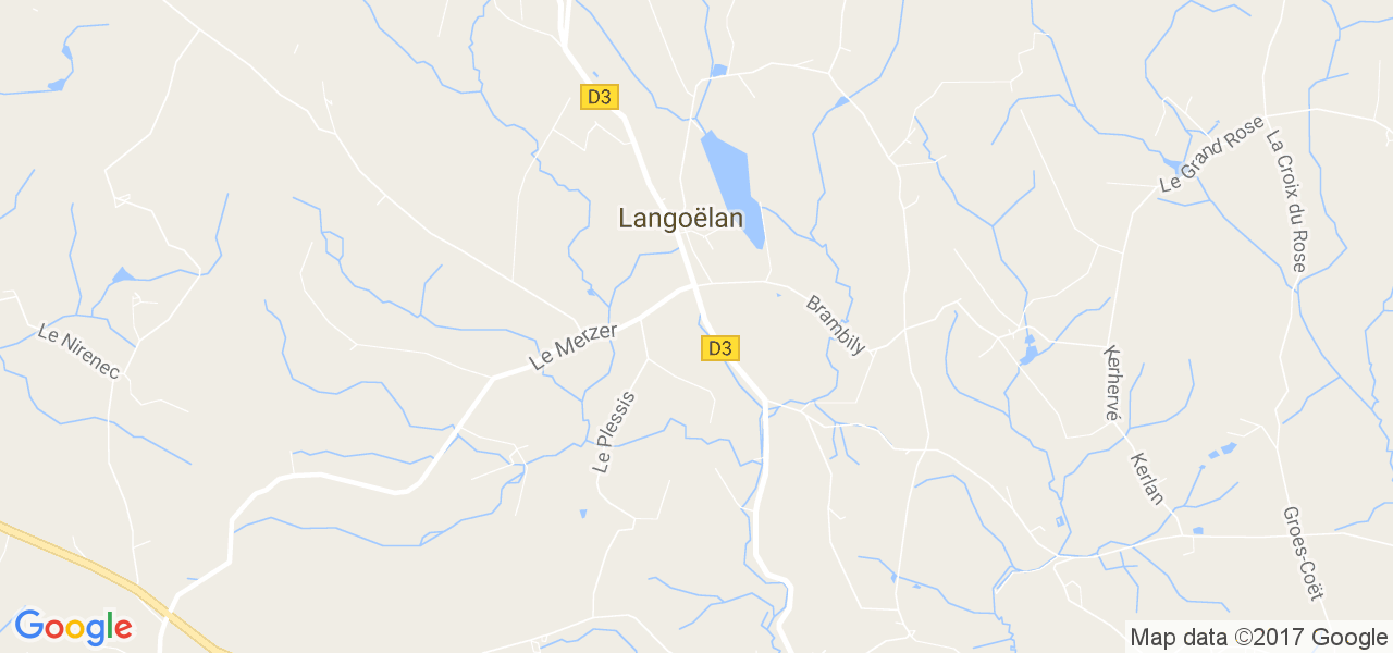 map de la ville de Langoëlan