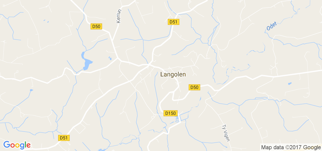 map de la ville de Langolen