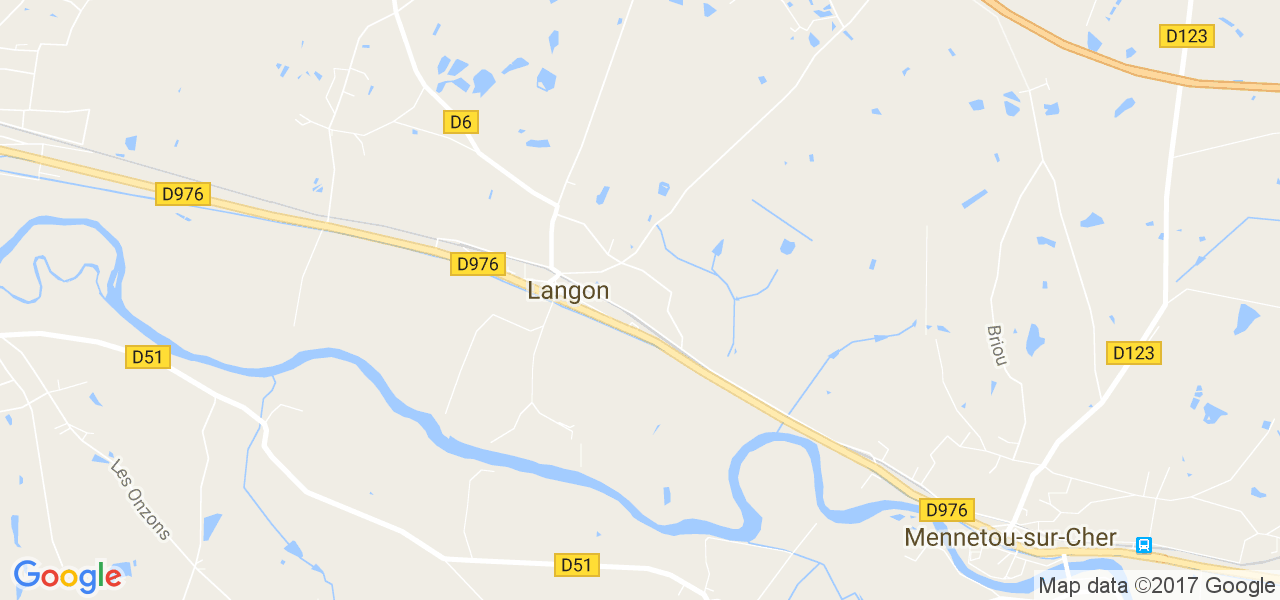 map de la ville de Langon