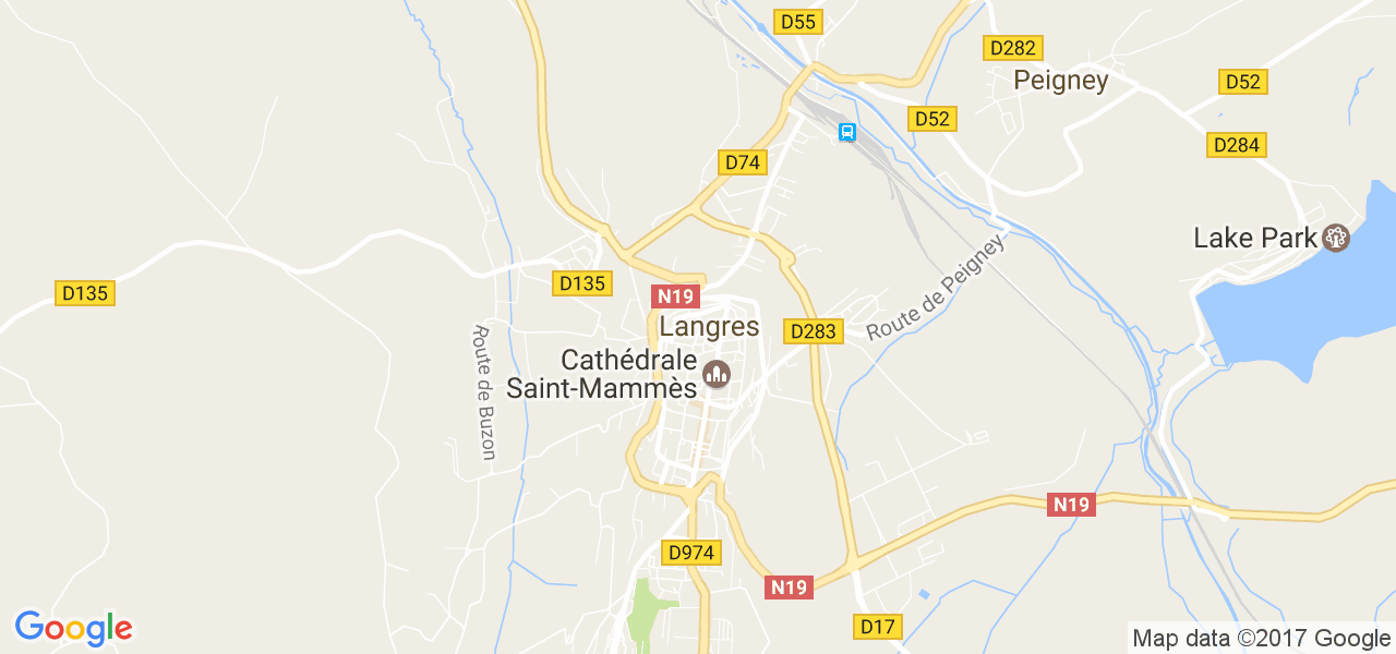 map de la ville de Langres