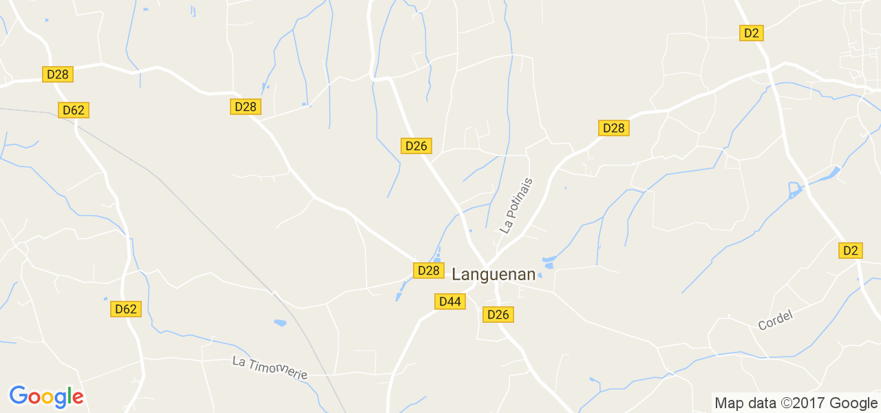 map de la ville de Languenan