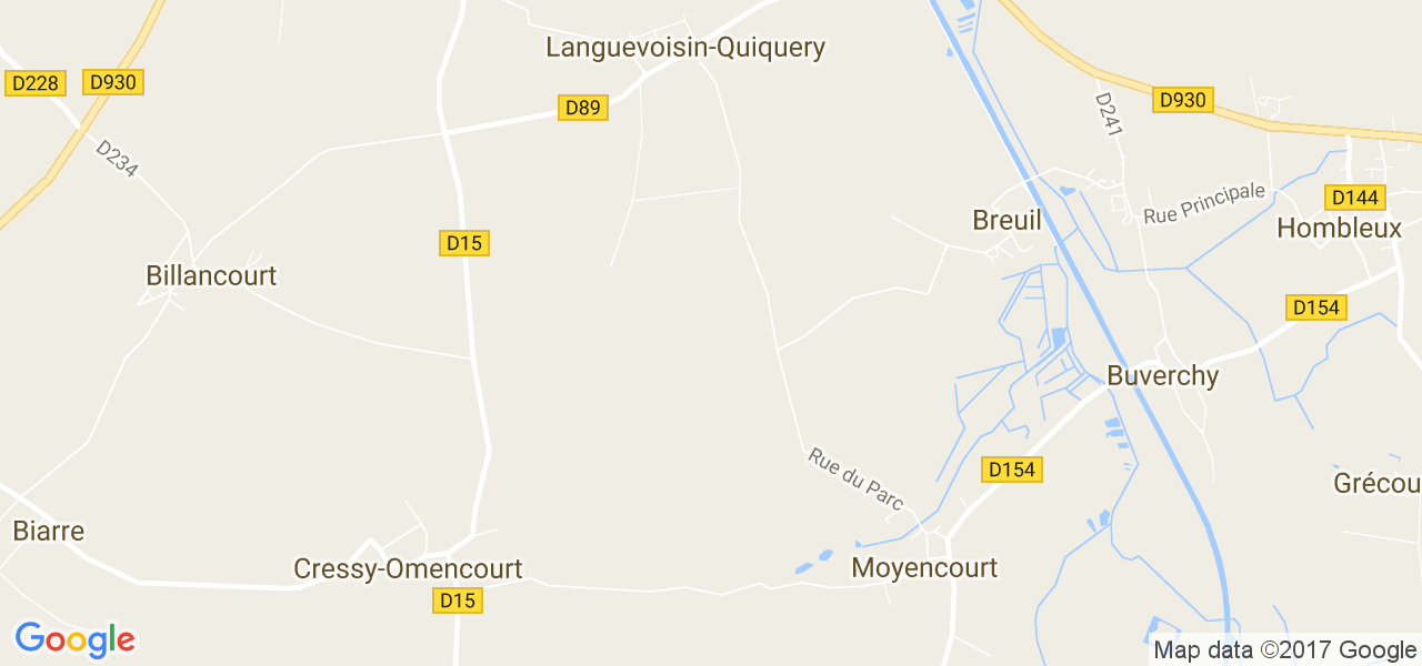 map de la ville de Languevoisin-Quiquery