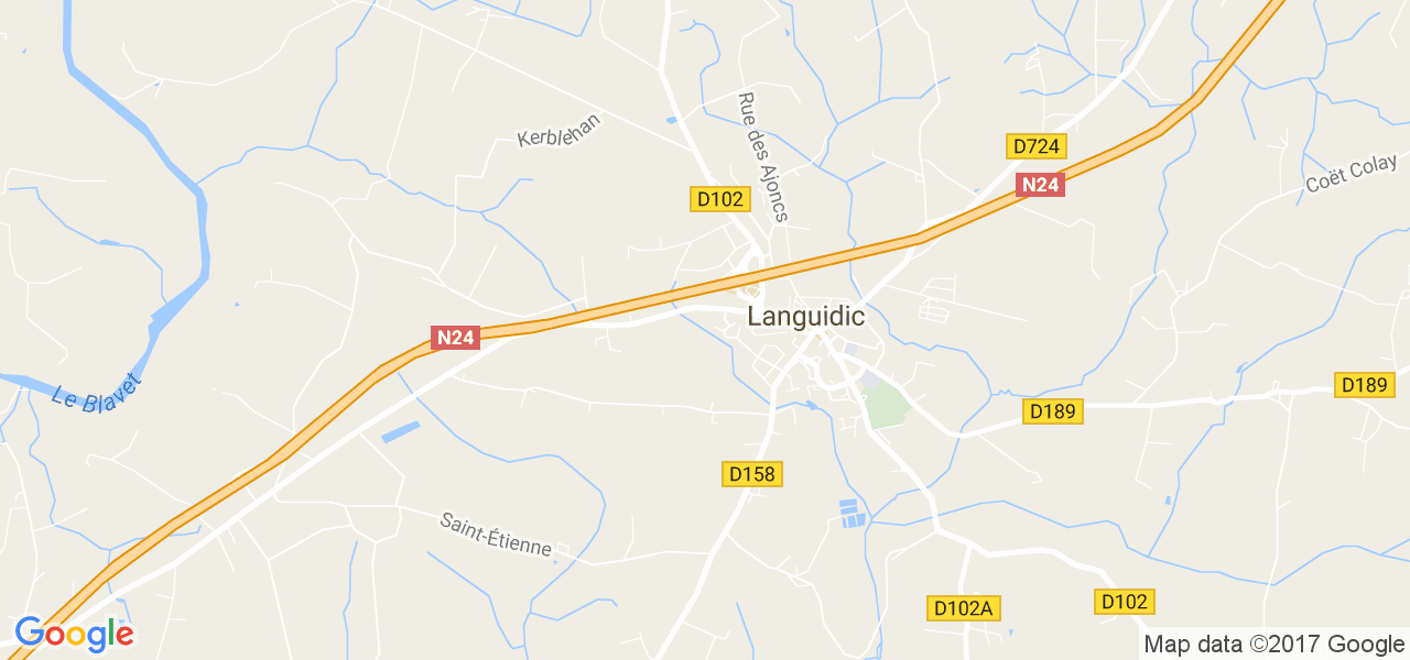 map de la ville de Languidic