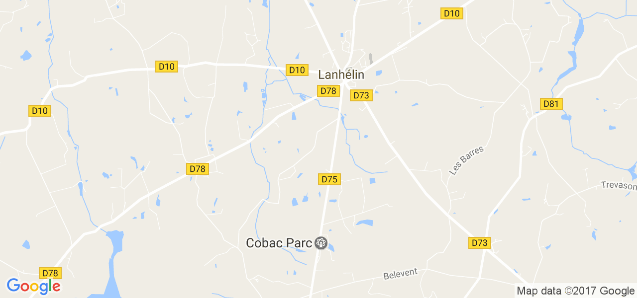 map de la ville de Lanhélin