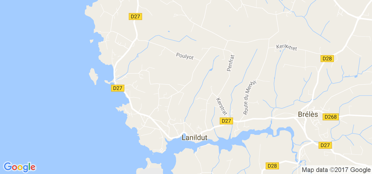 map de la ville de Lanildut