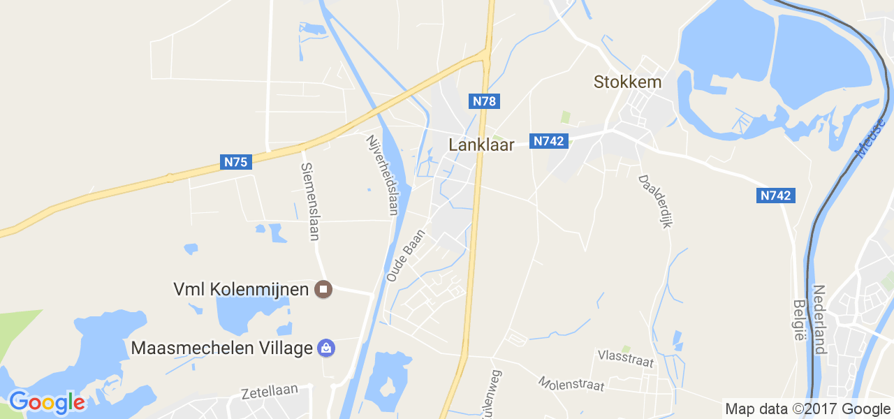 map de la ville de Lanklaar