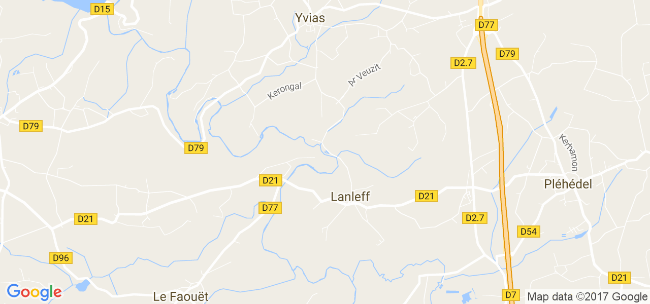 map de la ville de Lanleff