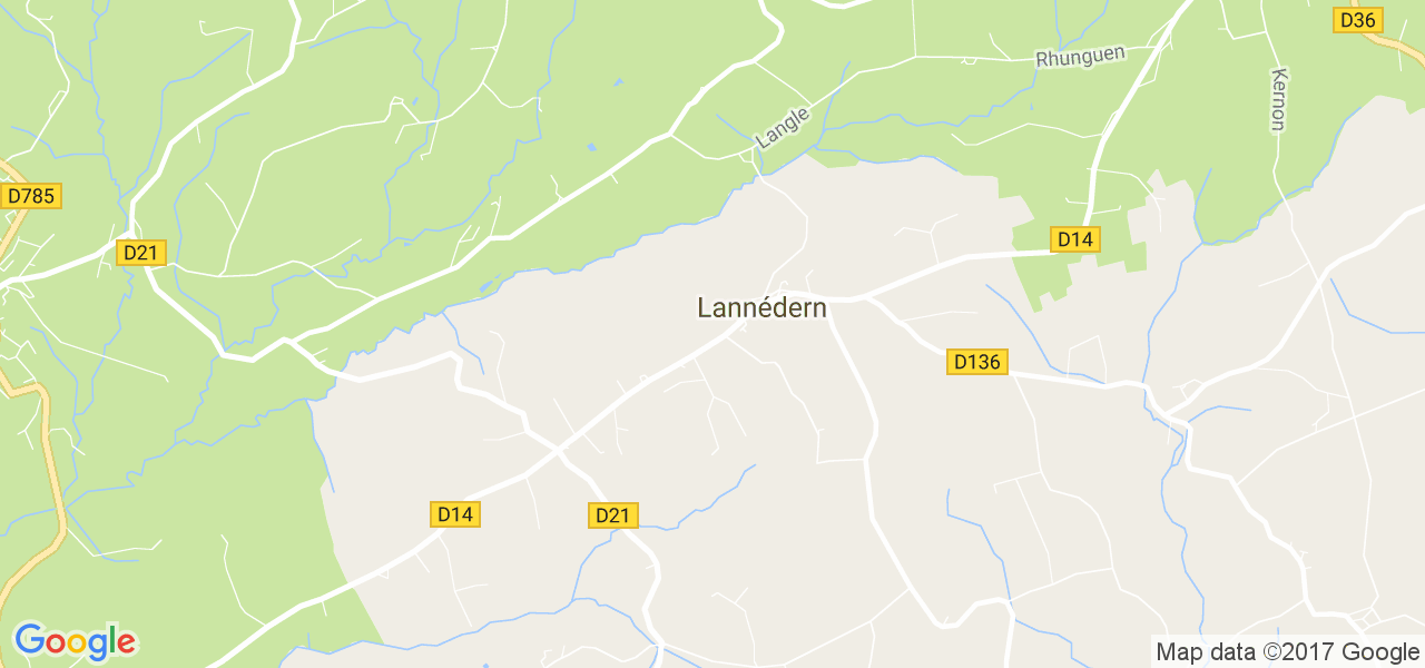 map de la ville de Lannédern