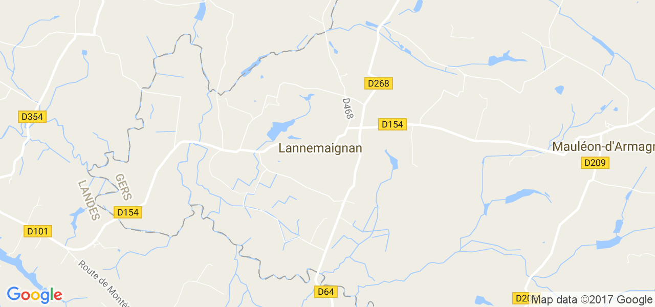 map de la ville de Lannemaignan