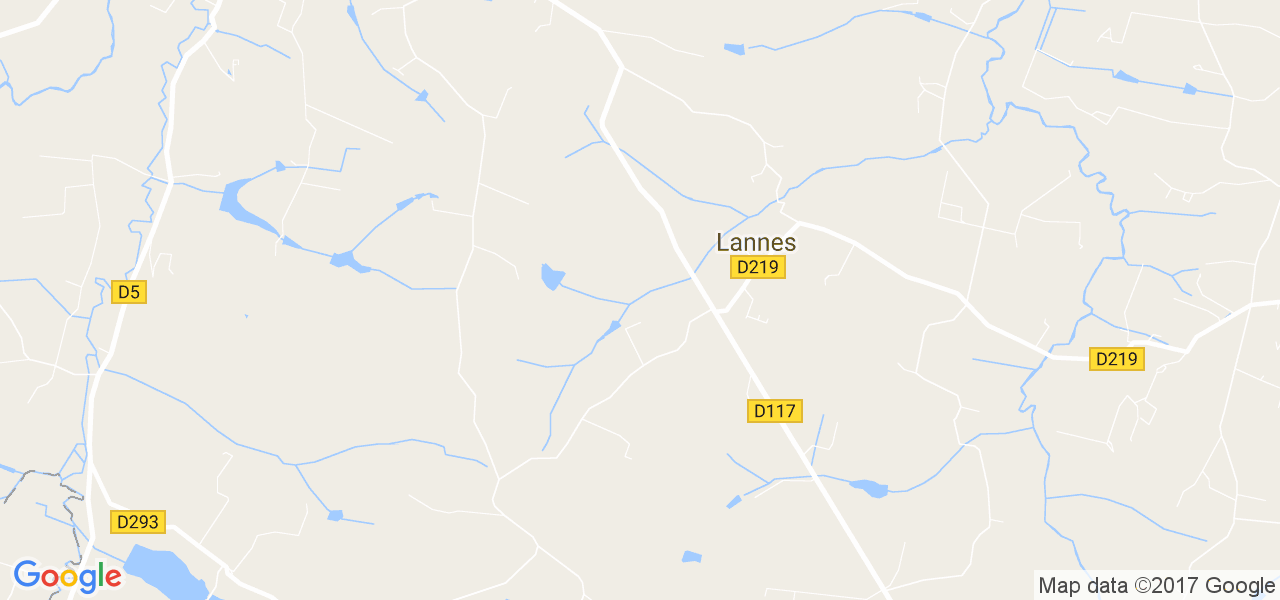 map de la ville de Lannes