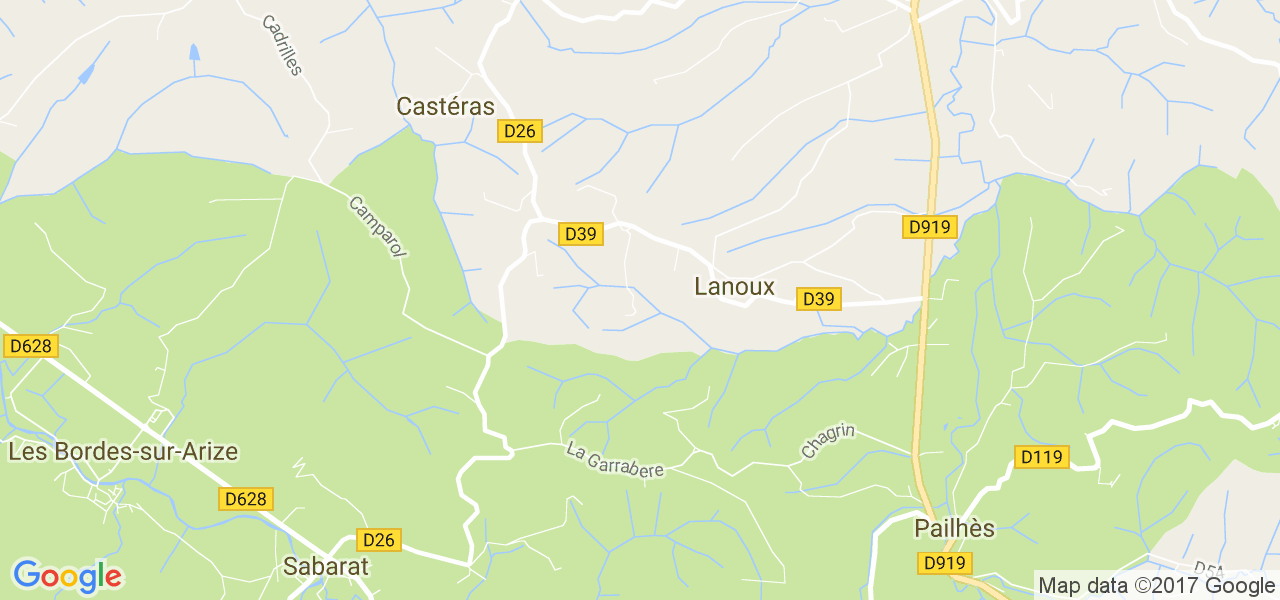 map de la ville de Lanoux