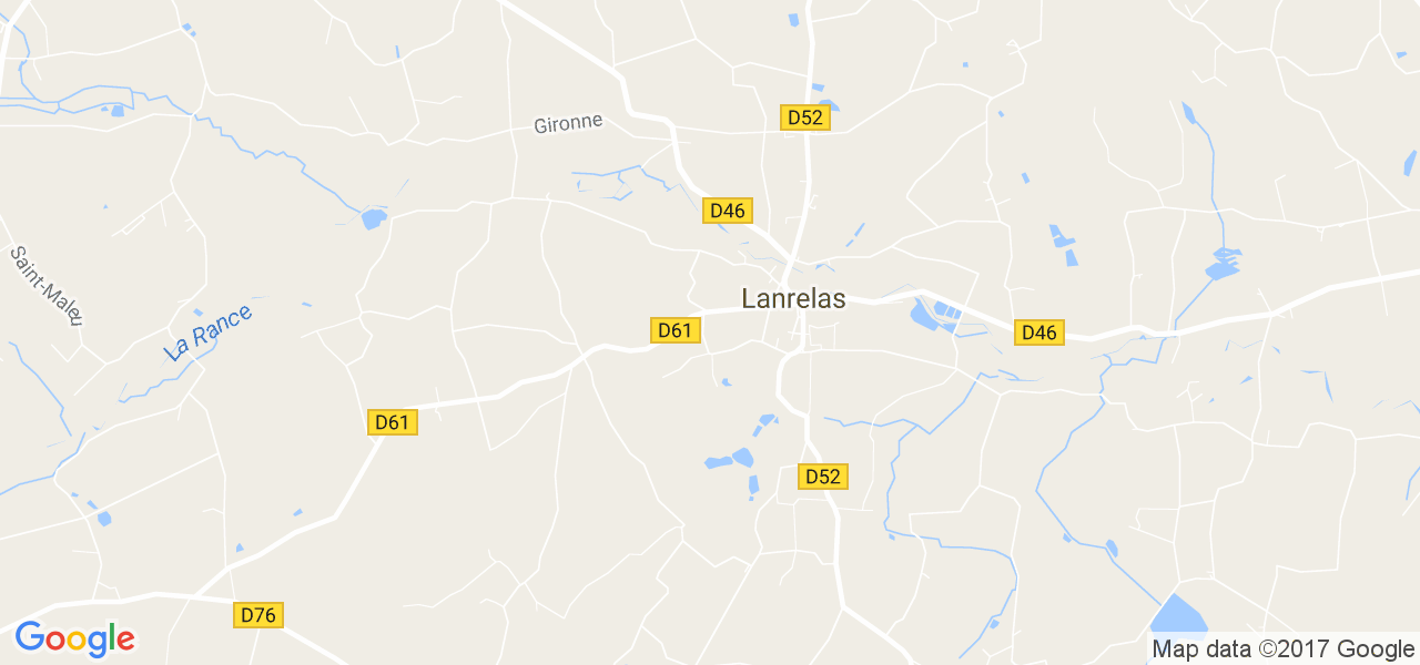 map de la ville de Lanrelas