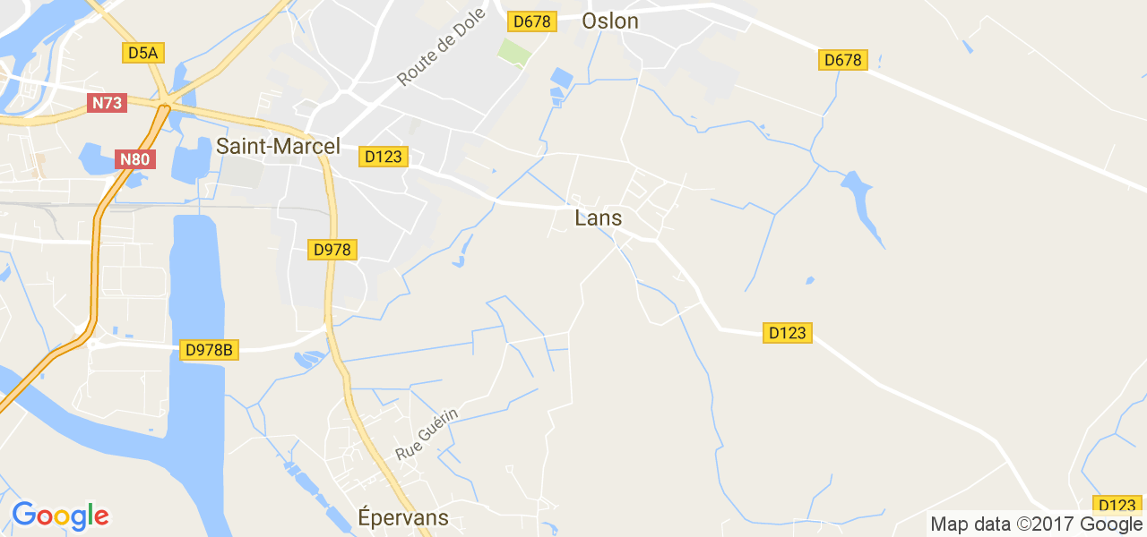 map de la ville de Lans