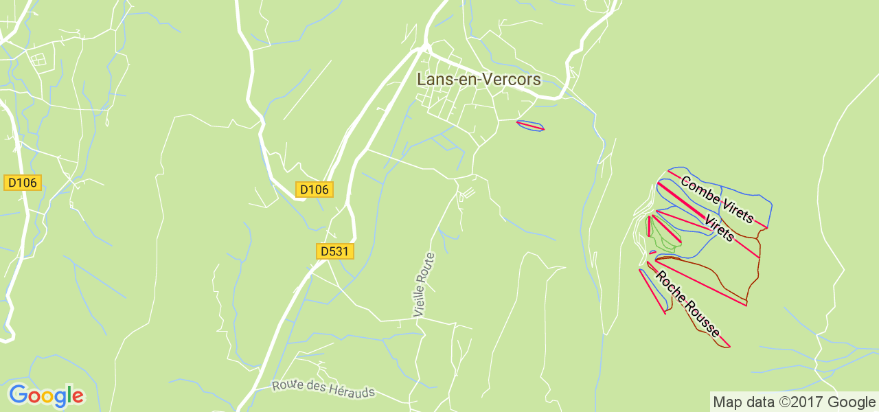 map de la ville de Lans-en-Vercors