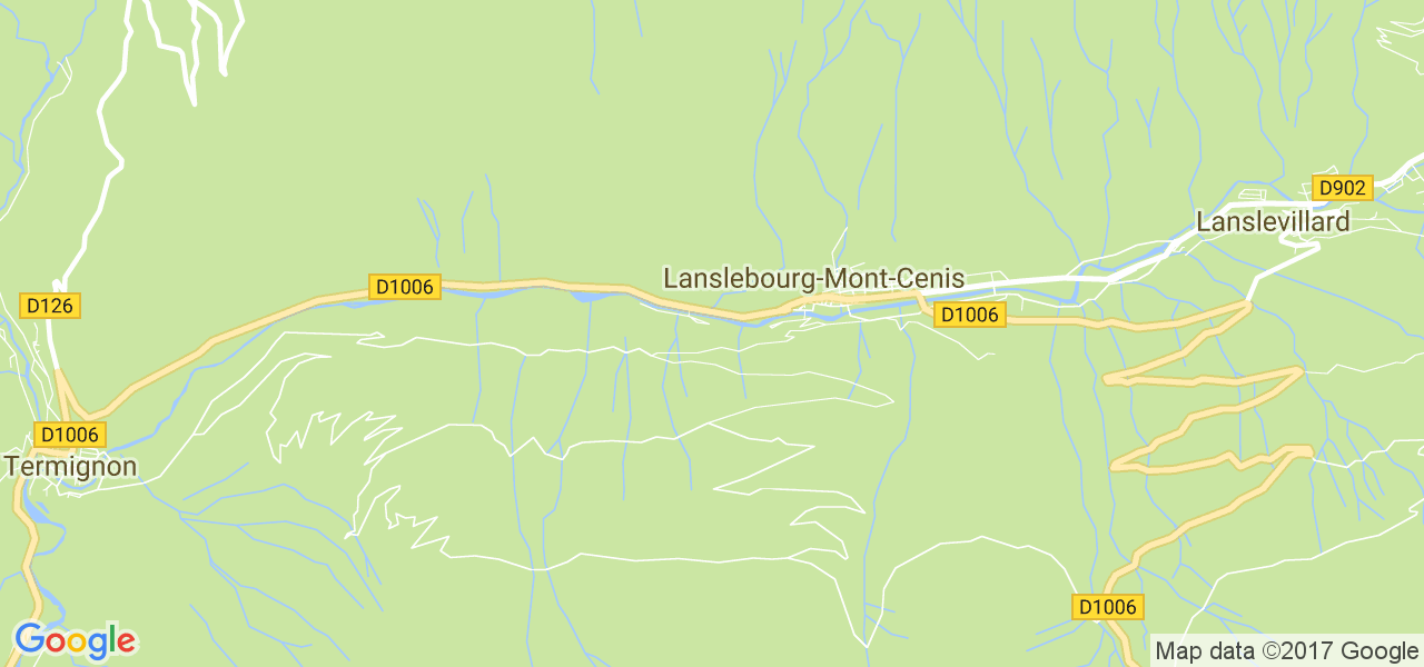 map de la ville de Lanslebourg-Mont-Cenis