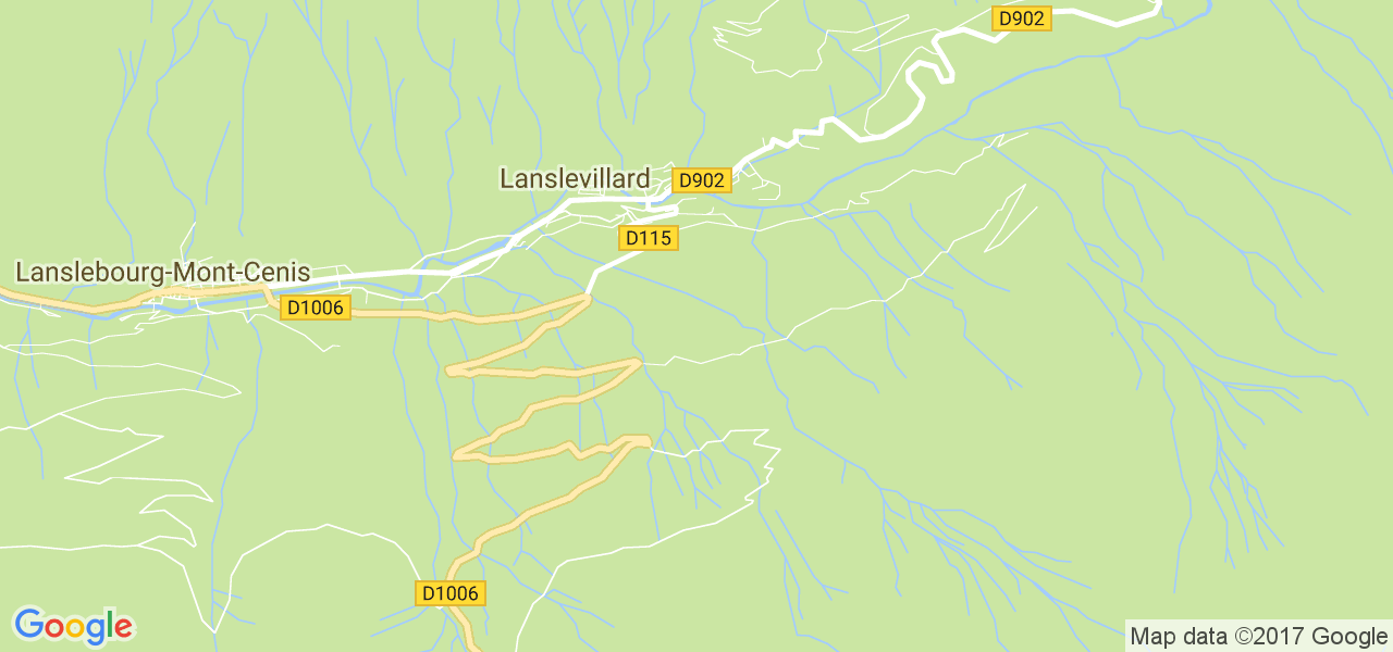 map de la ville de Lanslevillard