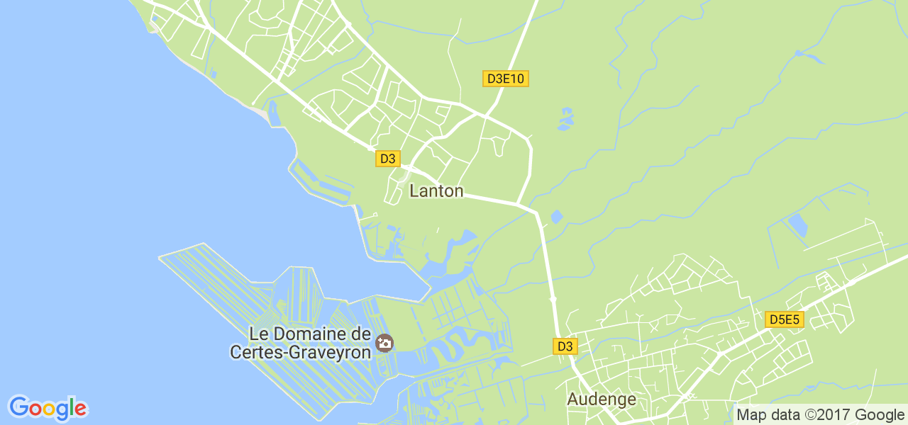 map de la ville de Lanton