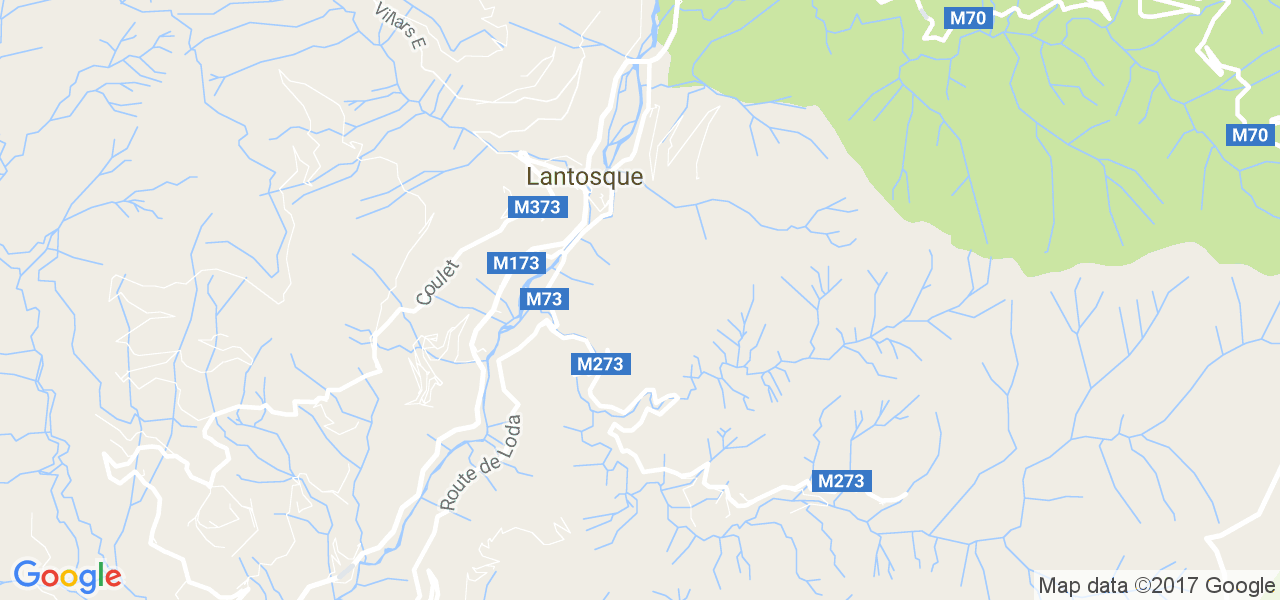 map de la ville de Lantosque