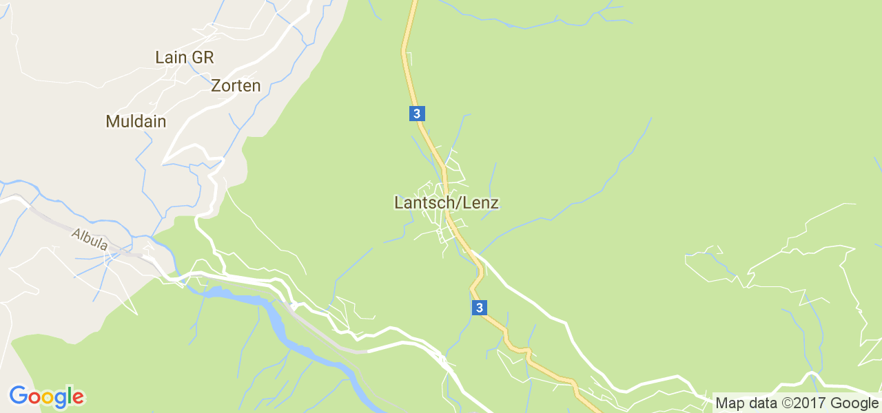 map de la ville de Lantsch/Lenz
