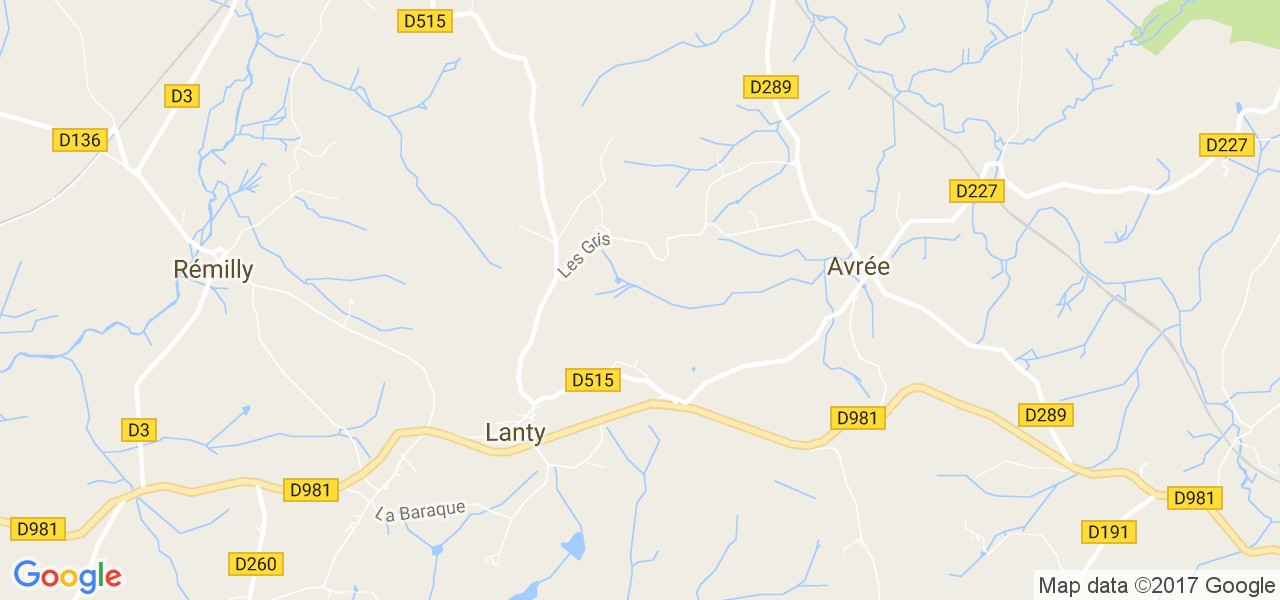 map de la ville de Lanty