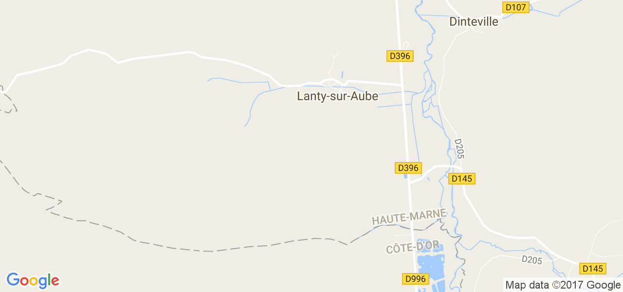 map de la ville de Lanty-sur-Aube