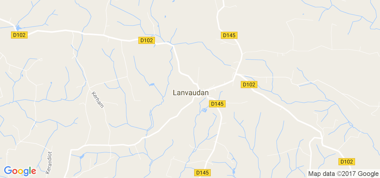 map de la ville de Lanvaudan