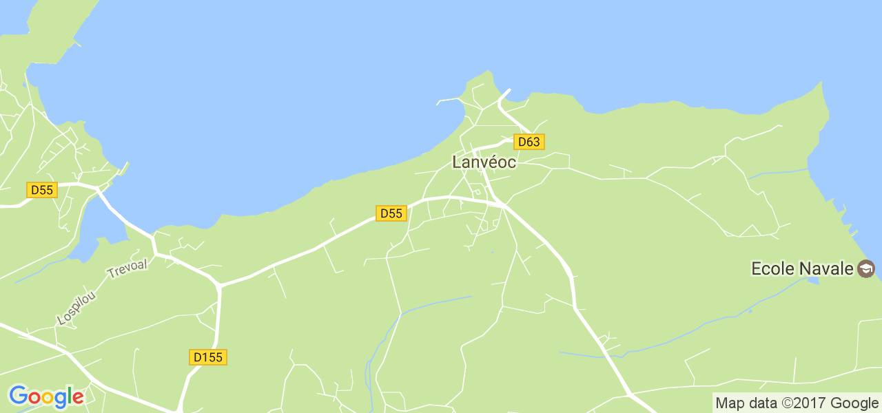 map de la ville de Lanvéoc