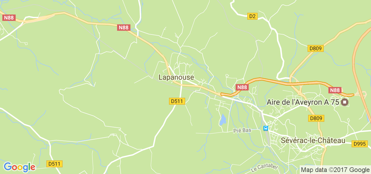 map de la ville de Lapanouse