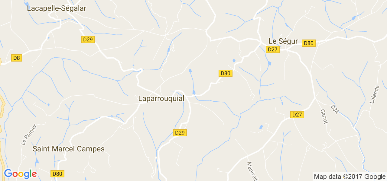 map de la ville de Laparrouquial