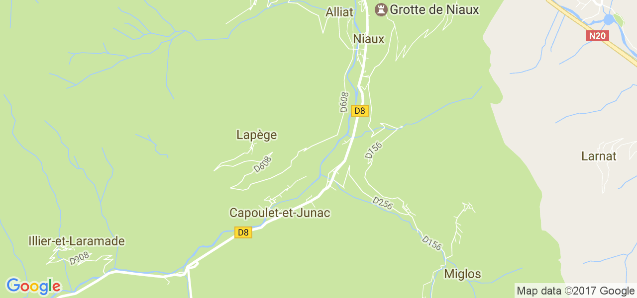 map de la ville de Lapège