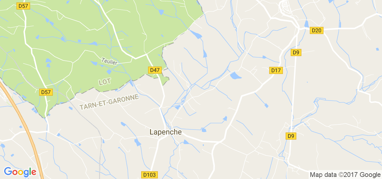 map de la ville de Lapenche