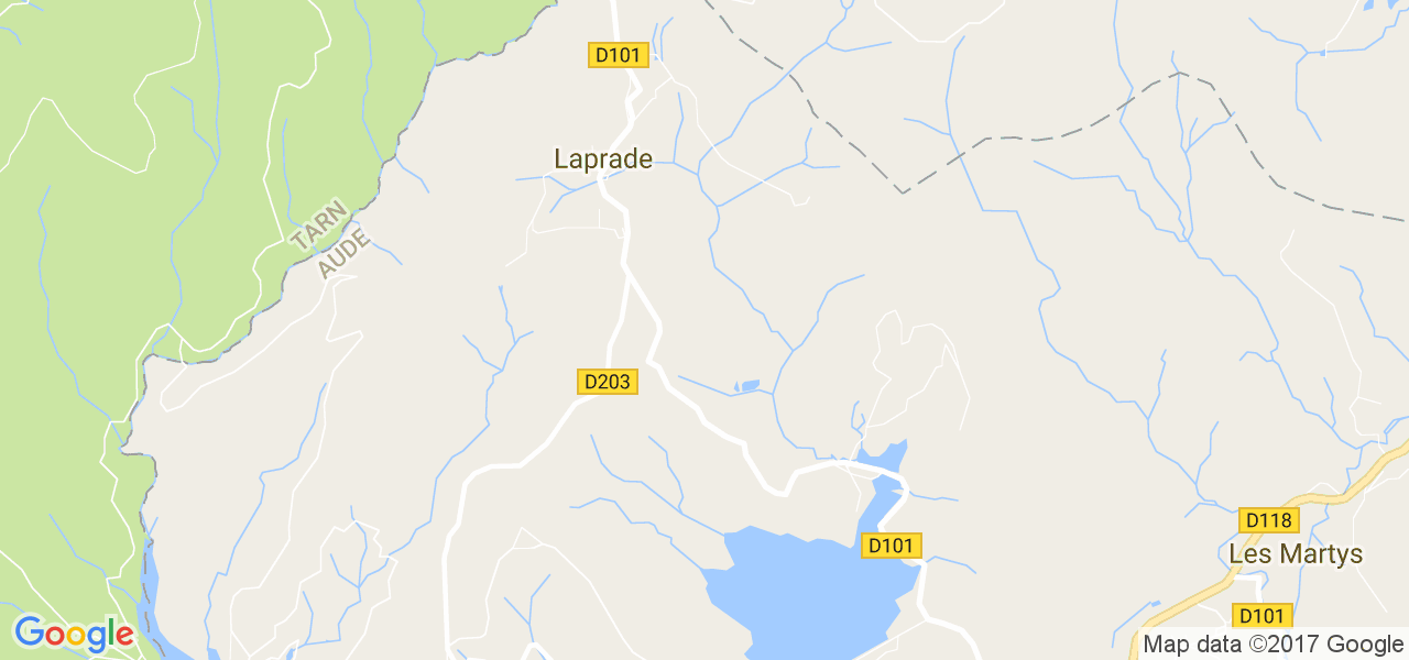 map de la ville de Laprade