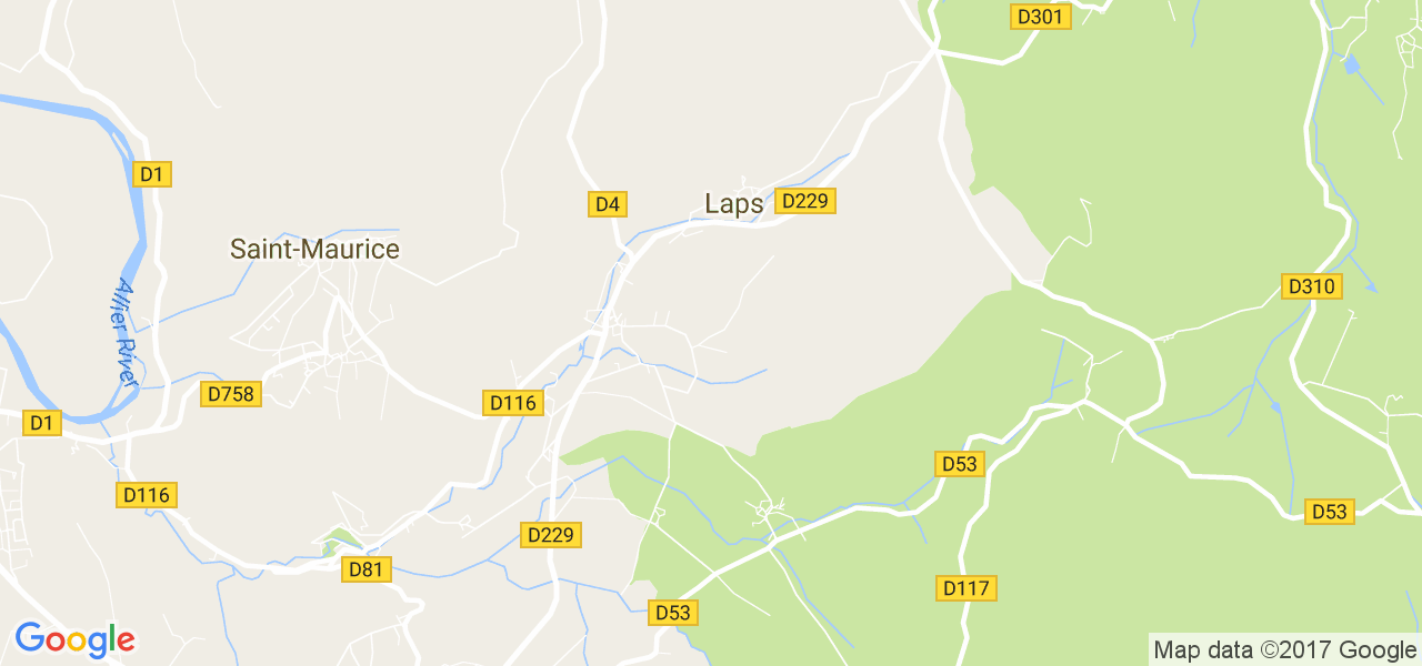 map de la ville de Laps