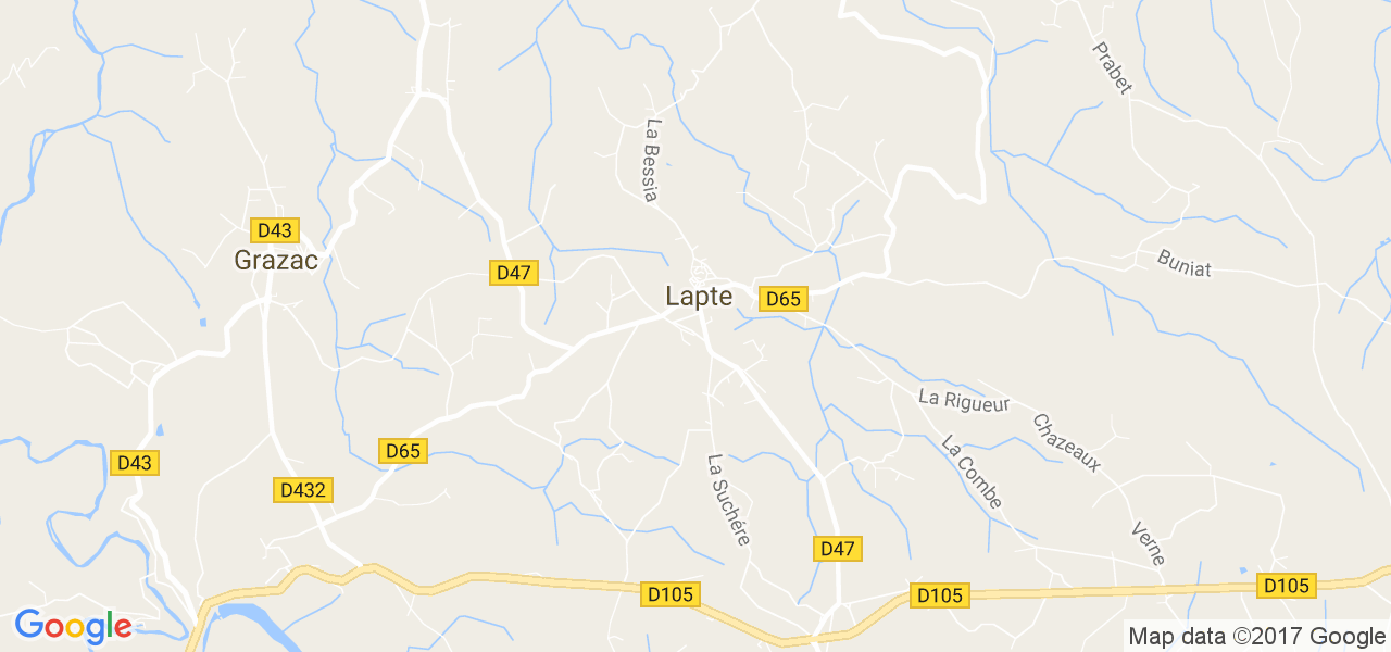 map de la ville de Lapte