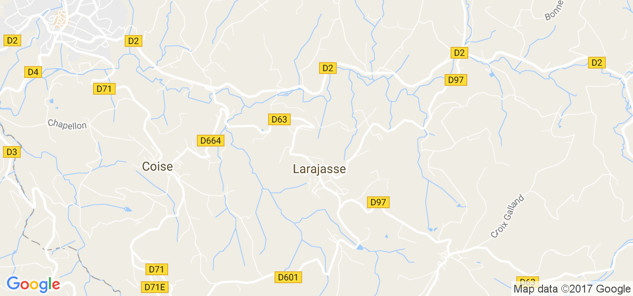 map de la ville de Larajasse