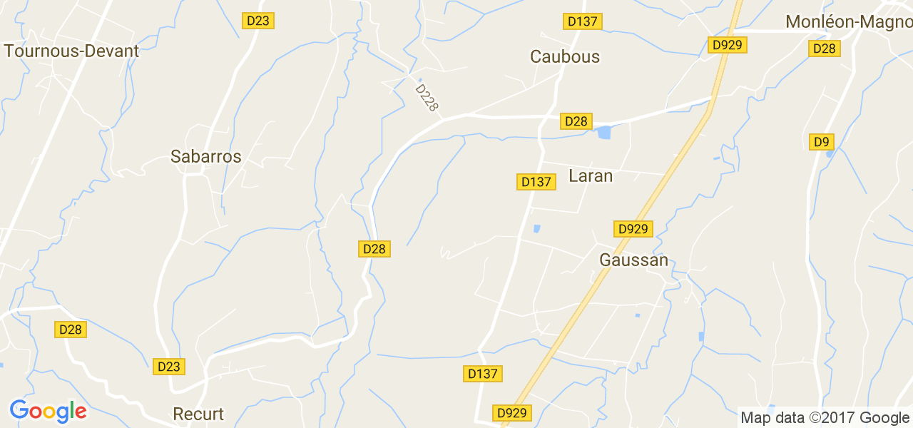 map de la ville de Laran