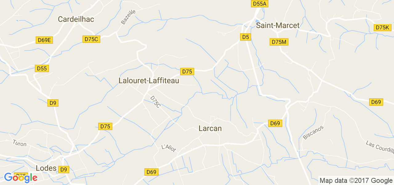 map de la ville de Larcan