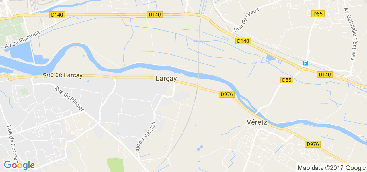 map de la ville de Larçay