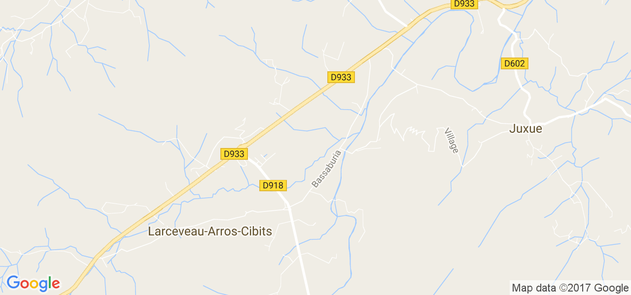 map de la ville de Larceveau-Arros-Cibits