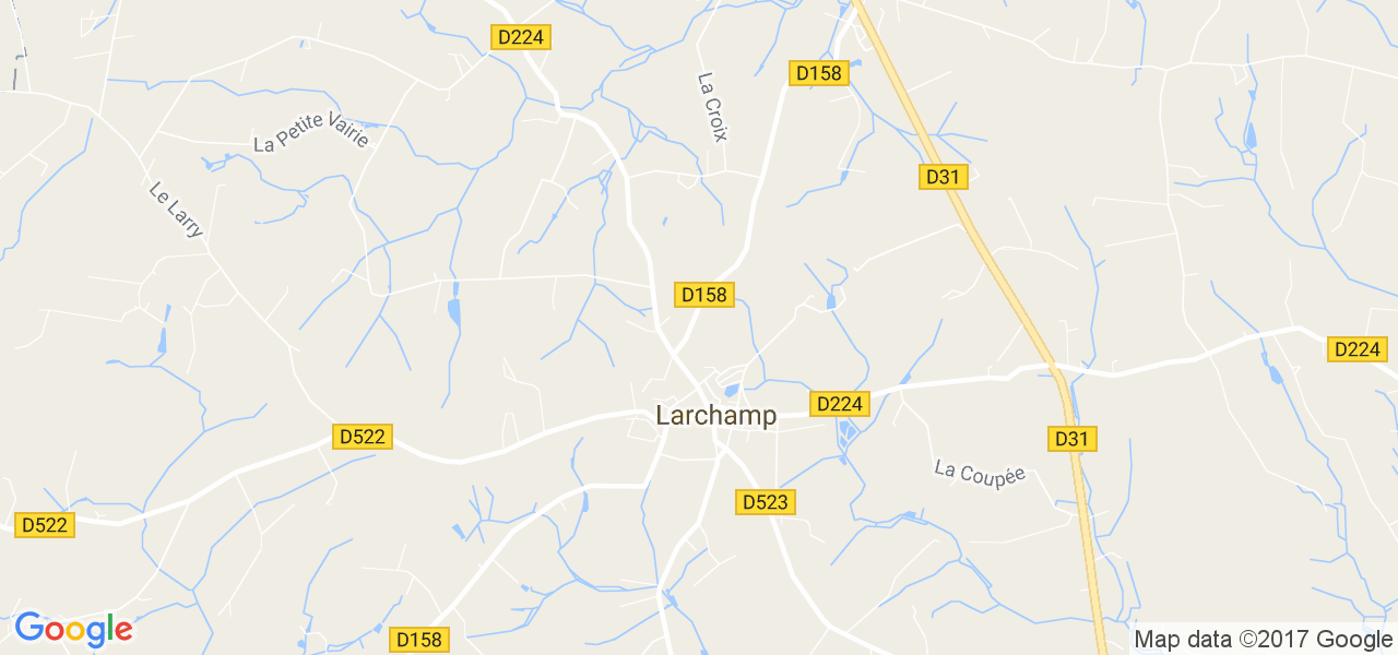 map de la ville de Larchamp