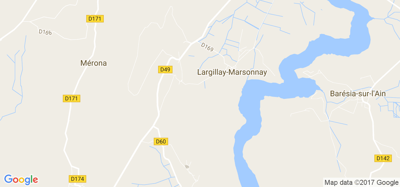 map de la ville de Largillay-Marsonnay